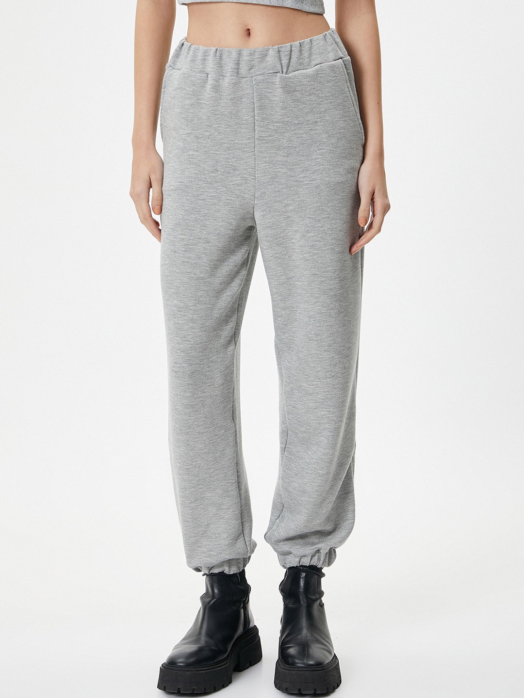 

Koton Women Mid-Rise Joggers, Grey