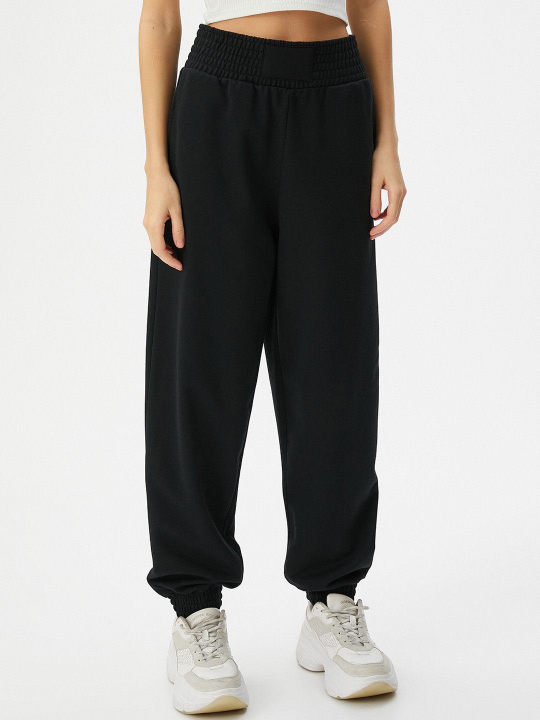

Koton Women Mid Rise Joggers, Black