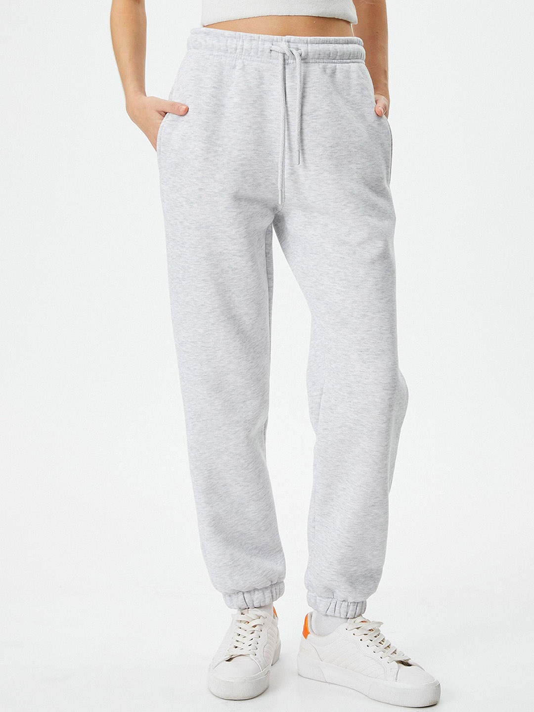 

Koton Women Mid-Rise Joggers, Grey