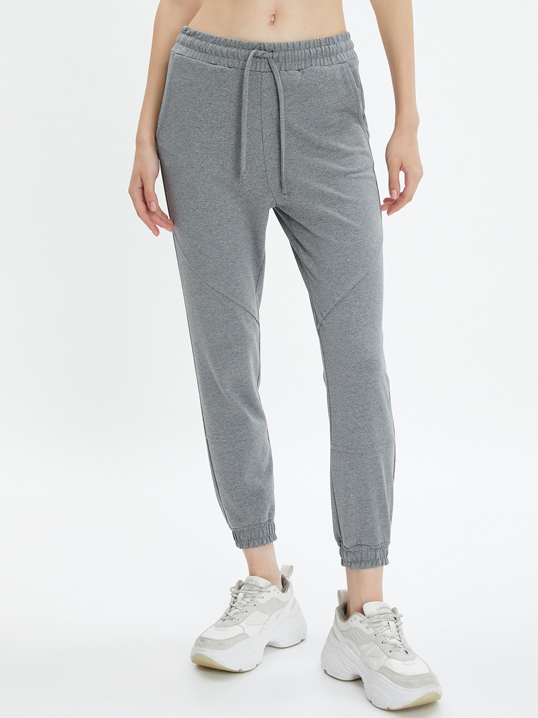 

Koton Women Mid-Rise Joggers, Grey