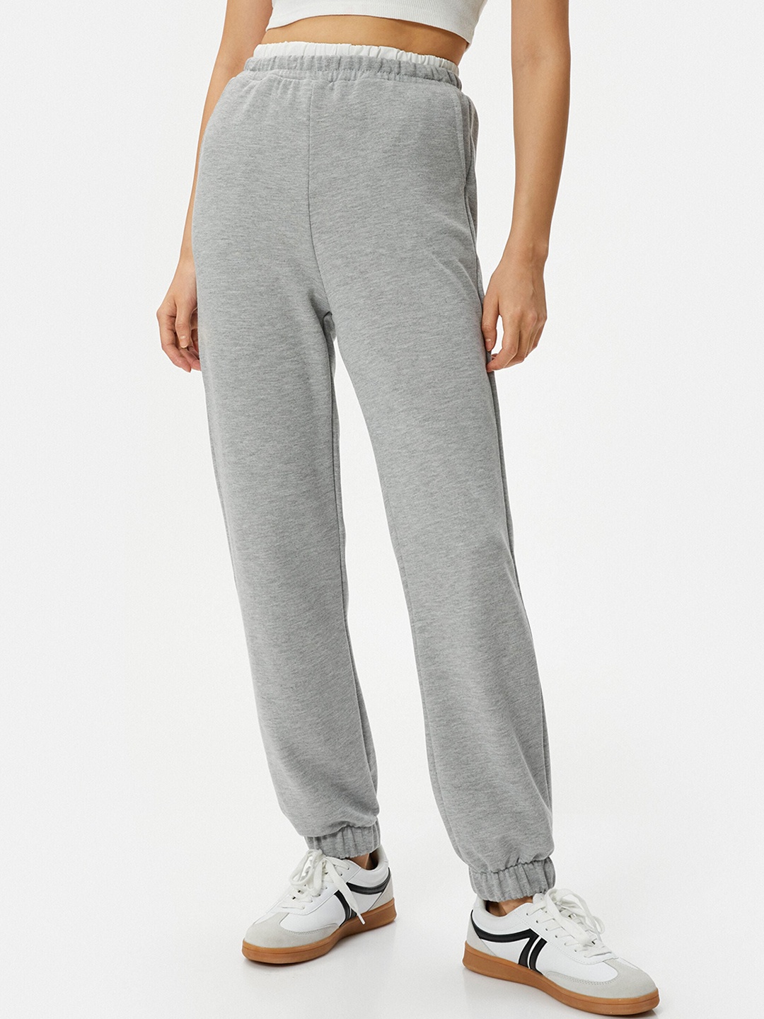 

Koton Women Mid-Rise Joggers, Grey