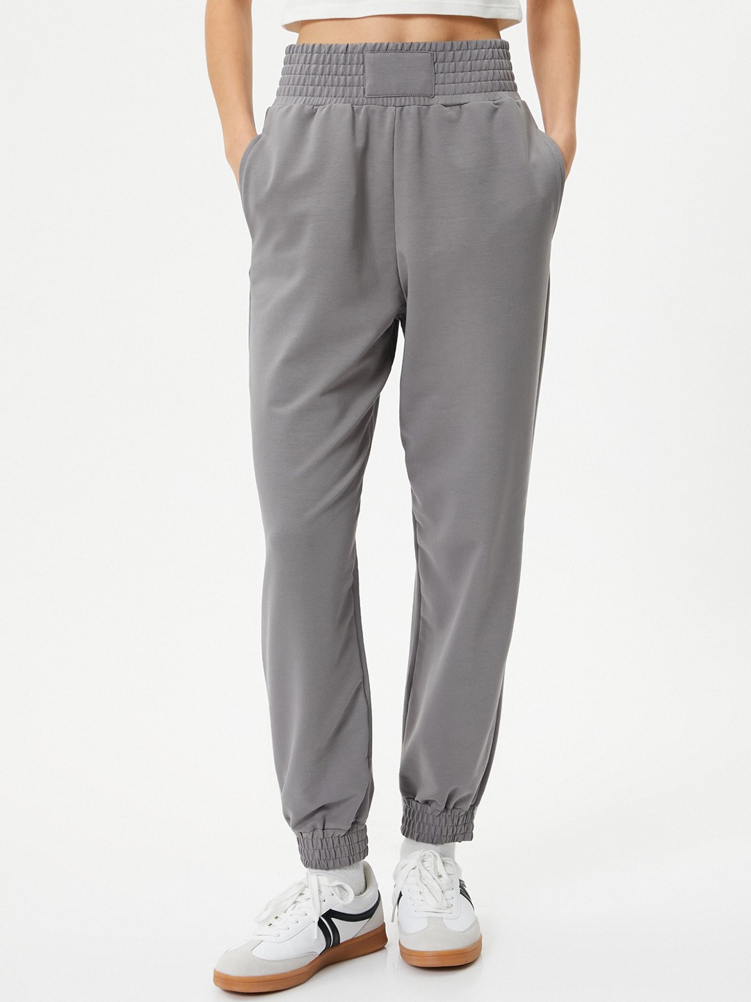 

Koton Women Mid Rise Joggers, Grey