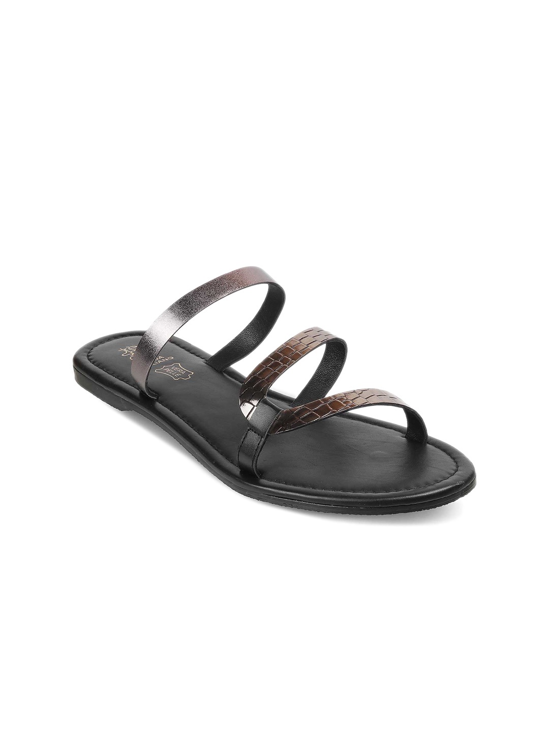 

Tresmode No Back Strap Open Toe Flats, Grey