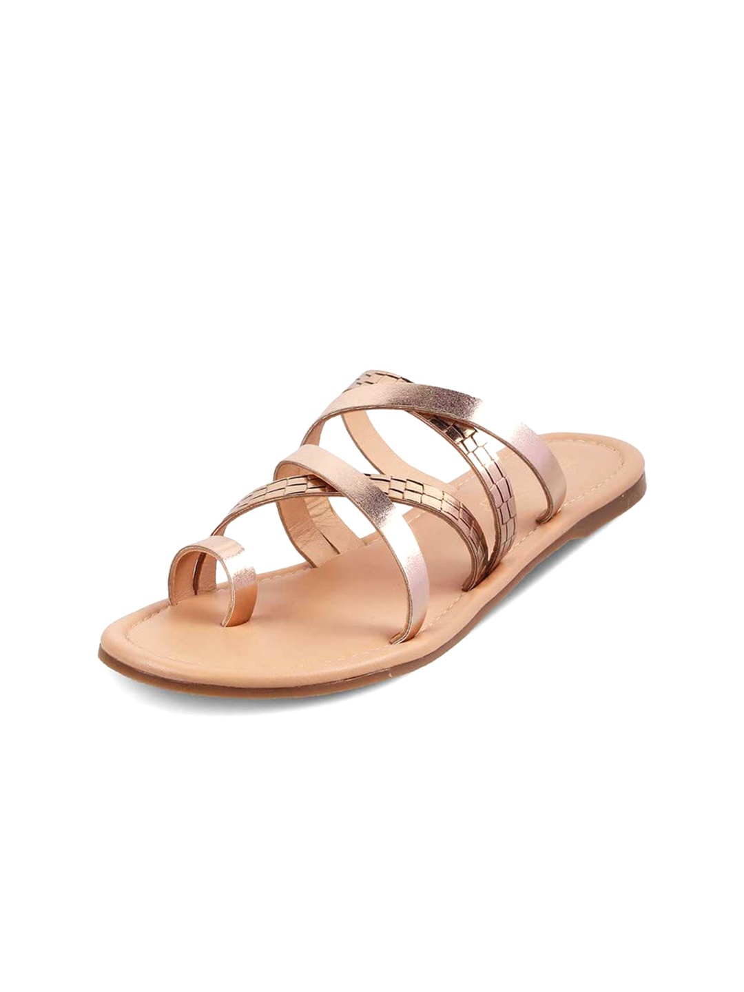 

Tresmode No Back Strap One Toe Flats, Champagne