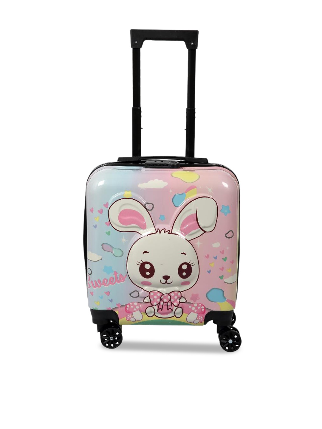 

Polo Class Trendy Kids Printed Hard-Sided Trolley Bag, Pink