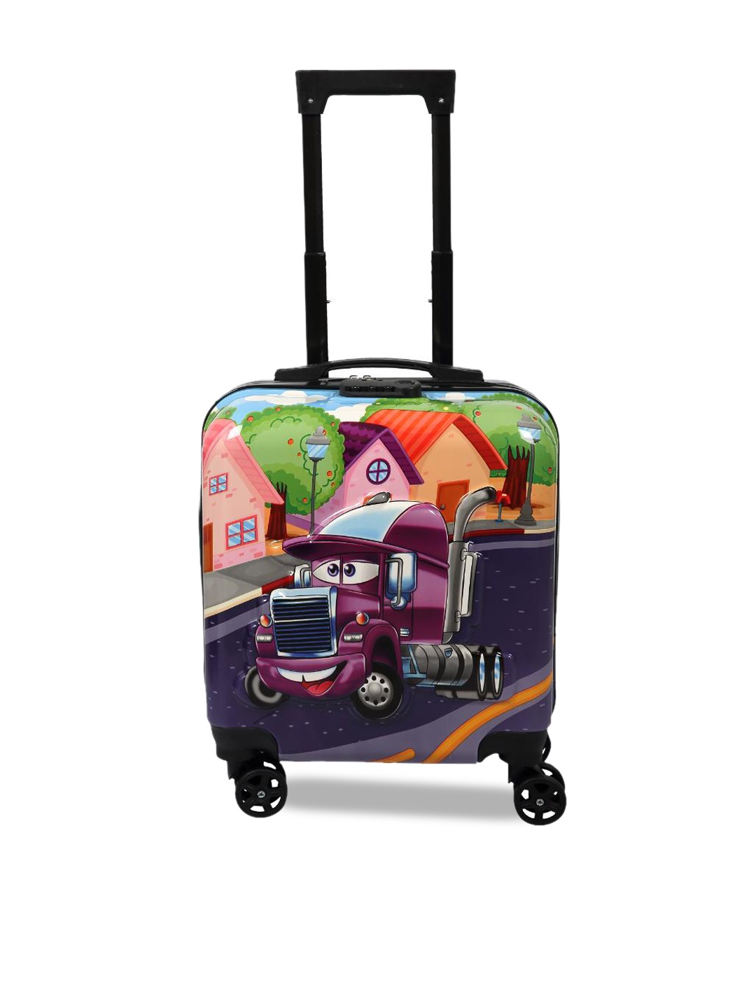 

Polo Class Trendy Kids Printed Hard Sided Cabin Trolley Bag, Purple