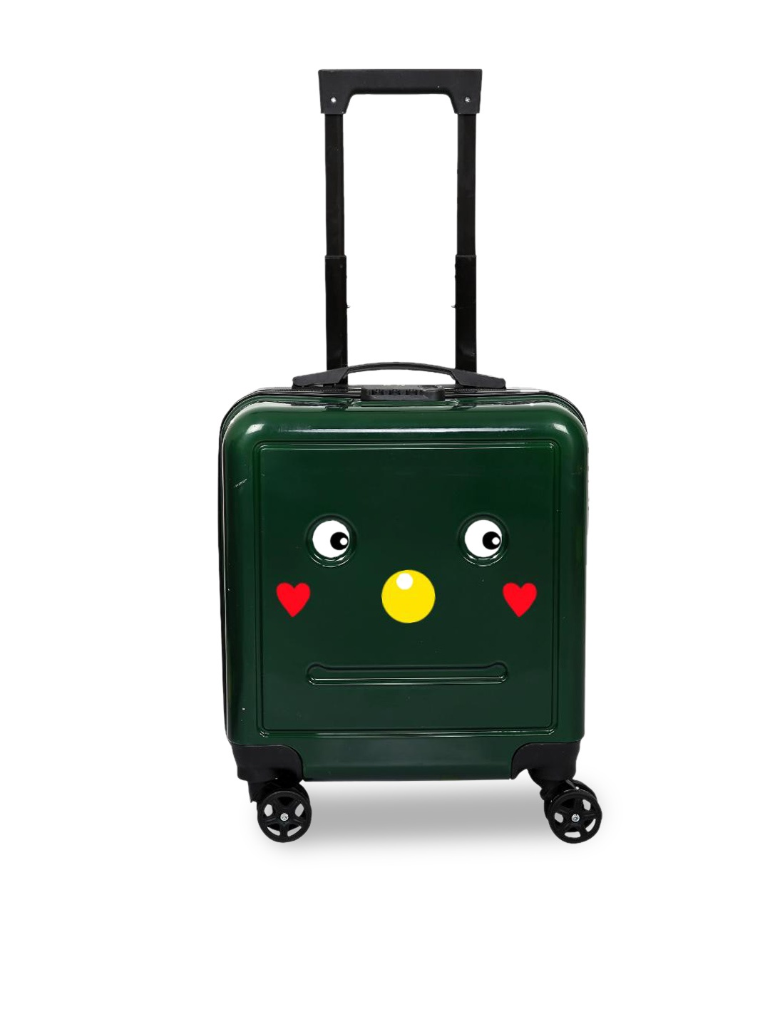 

Polo Class Kids Trendy Printed Hard Sided Cabin Trolley Bag, Green