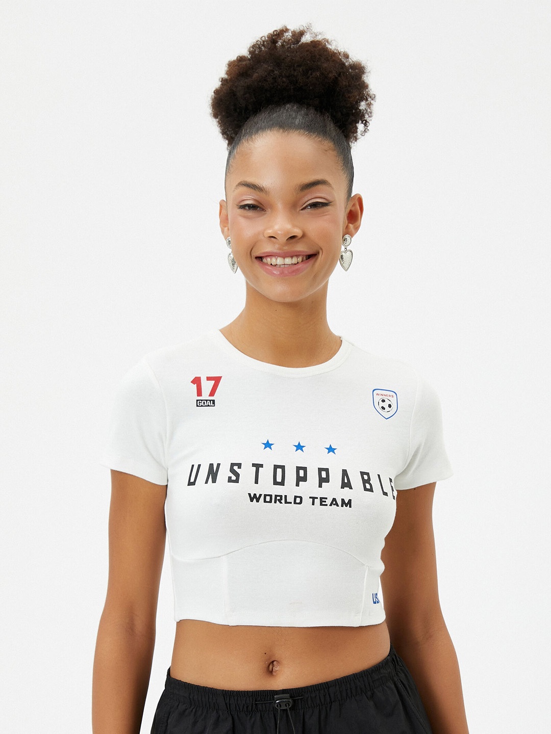 

Koton Typography Printed Round Neck T-shirt, White
