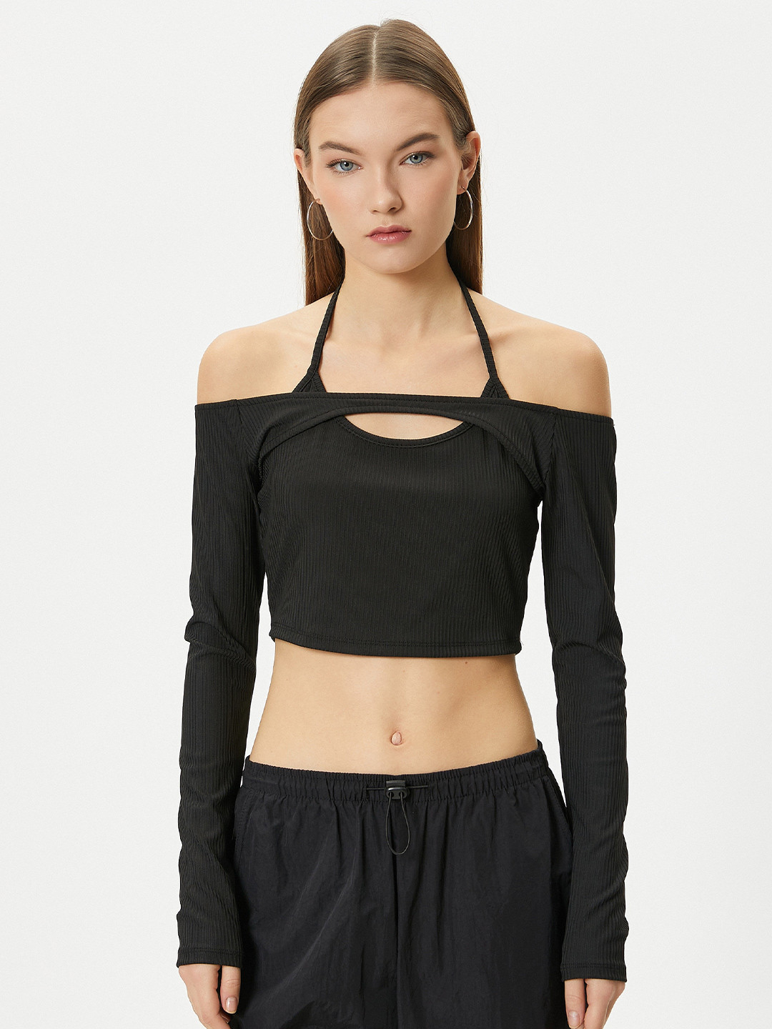 

Koton Women Pockets T-shirt, Black