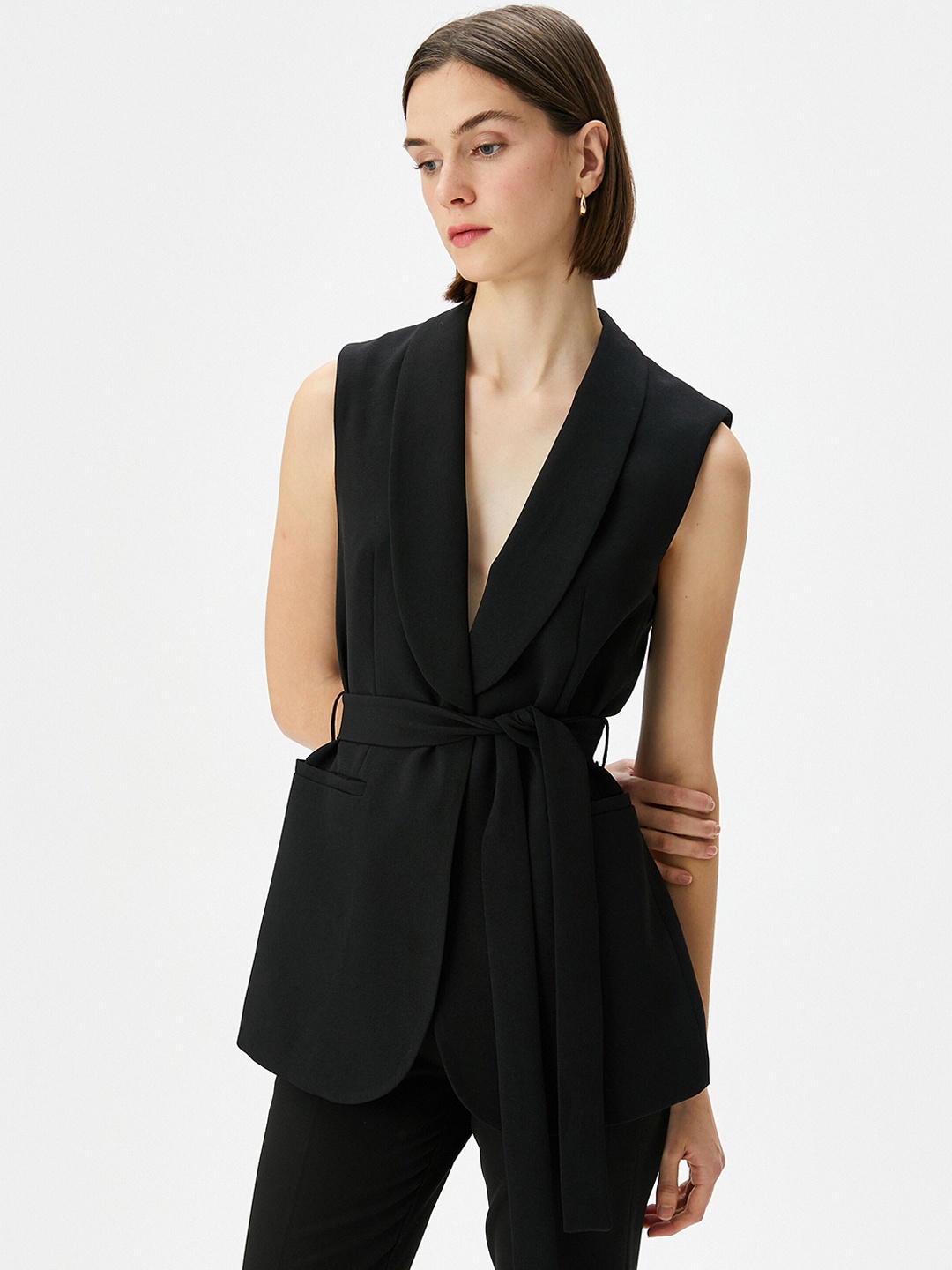 

Koton Shawl Collar Waistcoat, Black