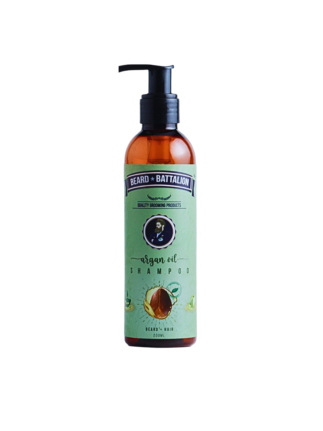 

Beard Battalion Argan Oil Shampoo For Hair & Beard - 200ml, Brown