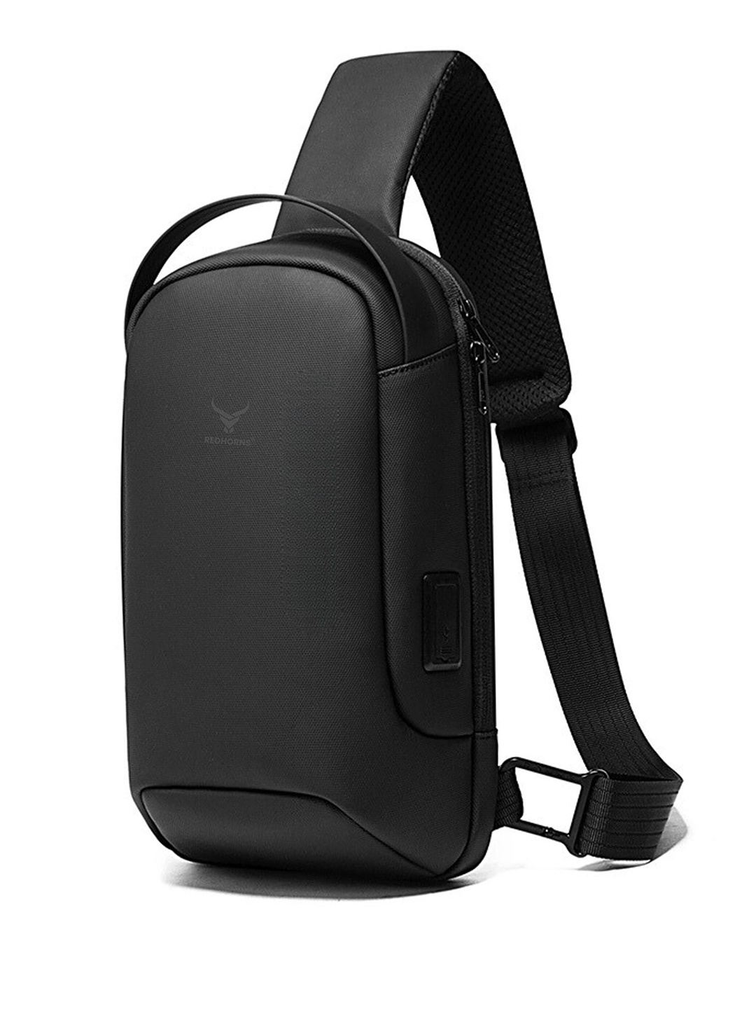 

REDHORNS Unisex Crossbody Backpack, Black