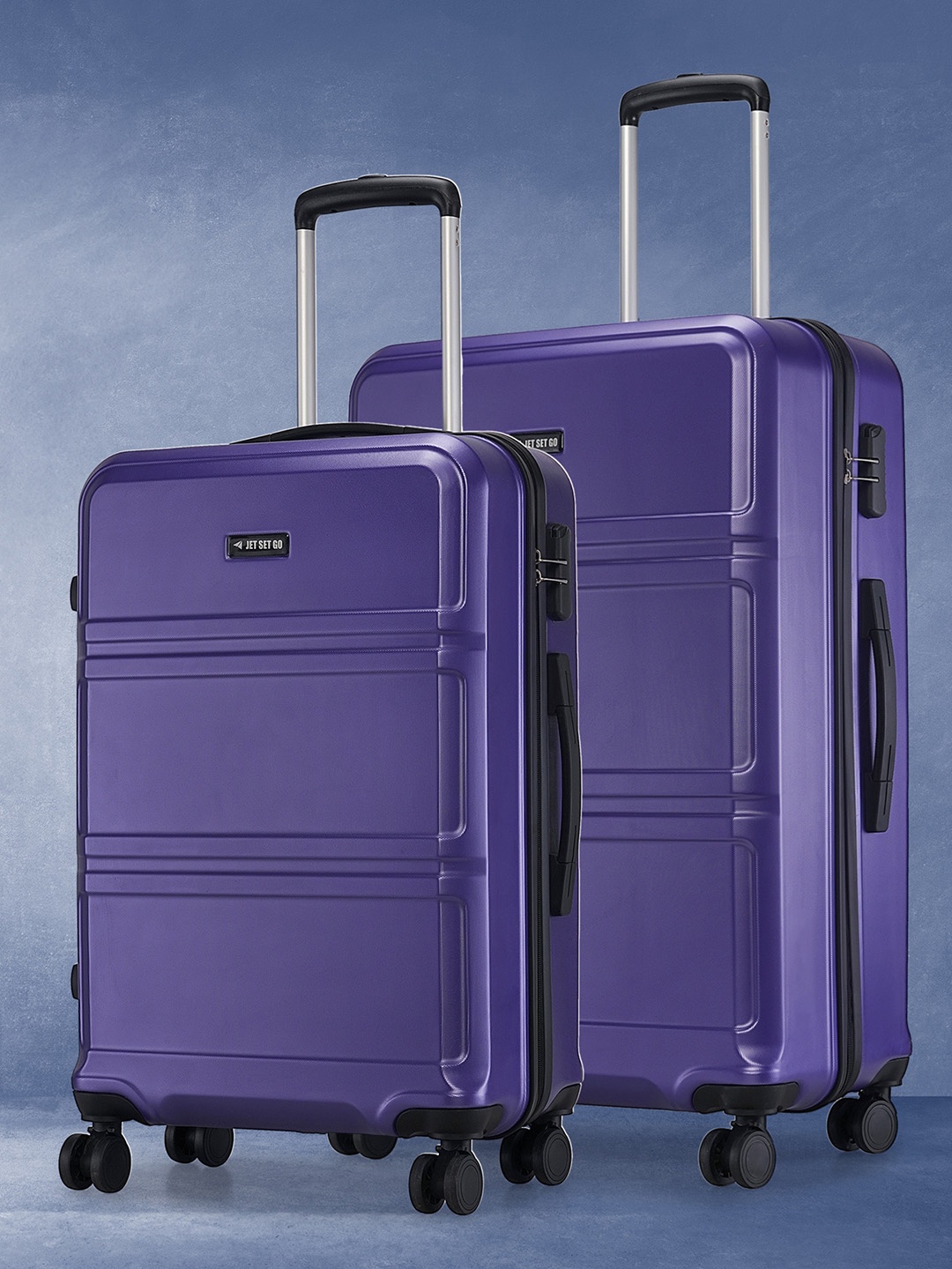 

Nasher Miles Set of 2 Medium & Large Hard-Sided Trolley Bags, Purple