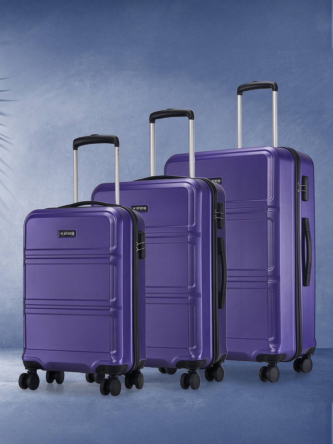 

Nasher Miles Set of 3 Hard-Sided Trolley Bags, Purple