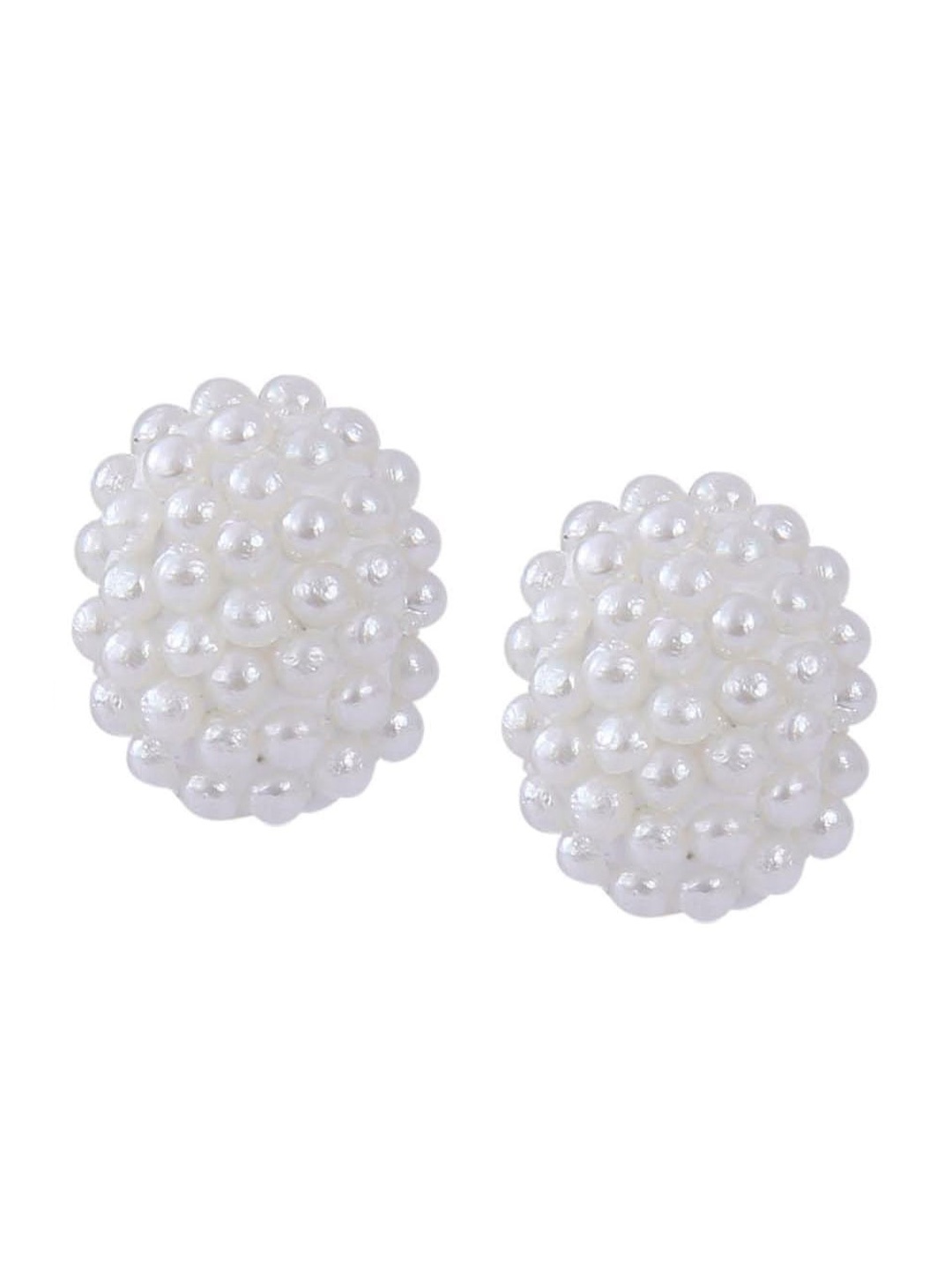 

Abhooshan 92.5 Sterling Silver Pearls Contemporary Stud Earrings