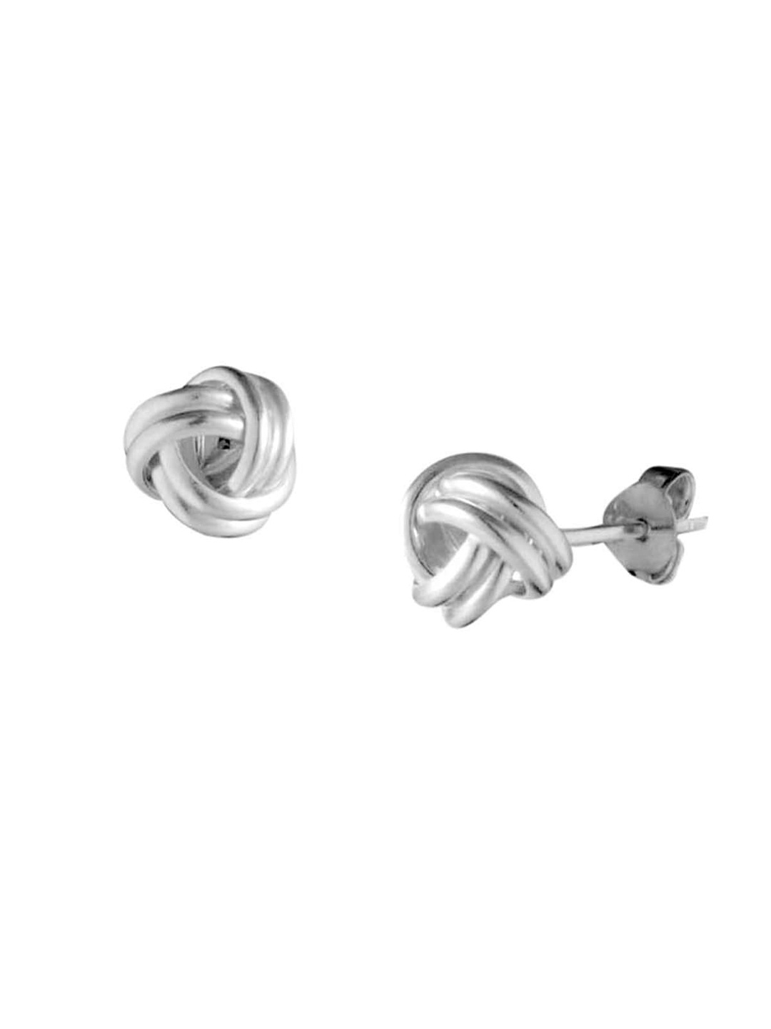 

Abhooshan 925 Sterling Silver Twisted Knot Detail Contemporary Studs Earrings