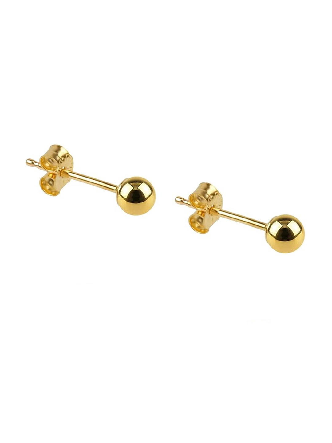 

Abhooshan 925 Silver Gold Plated Ball Stud Earrings