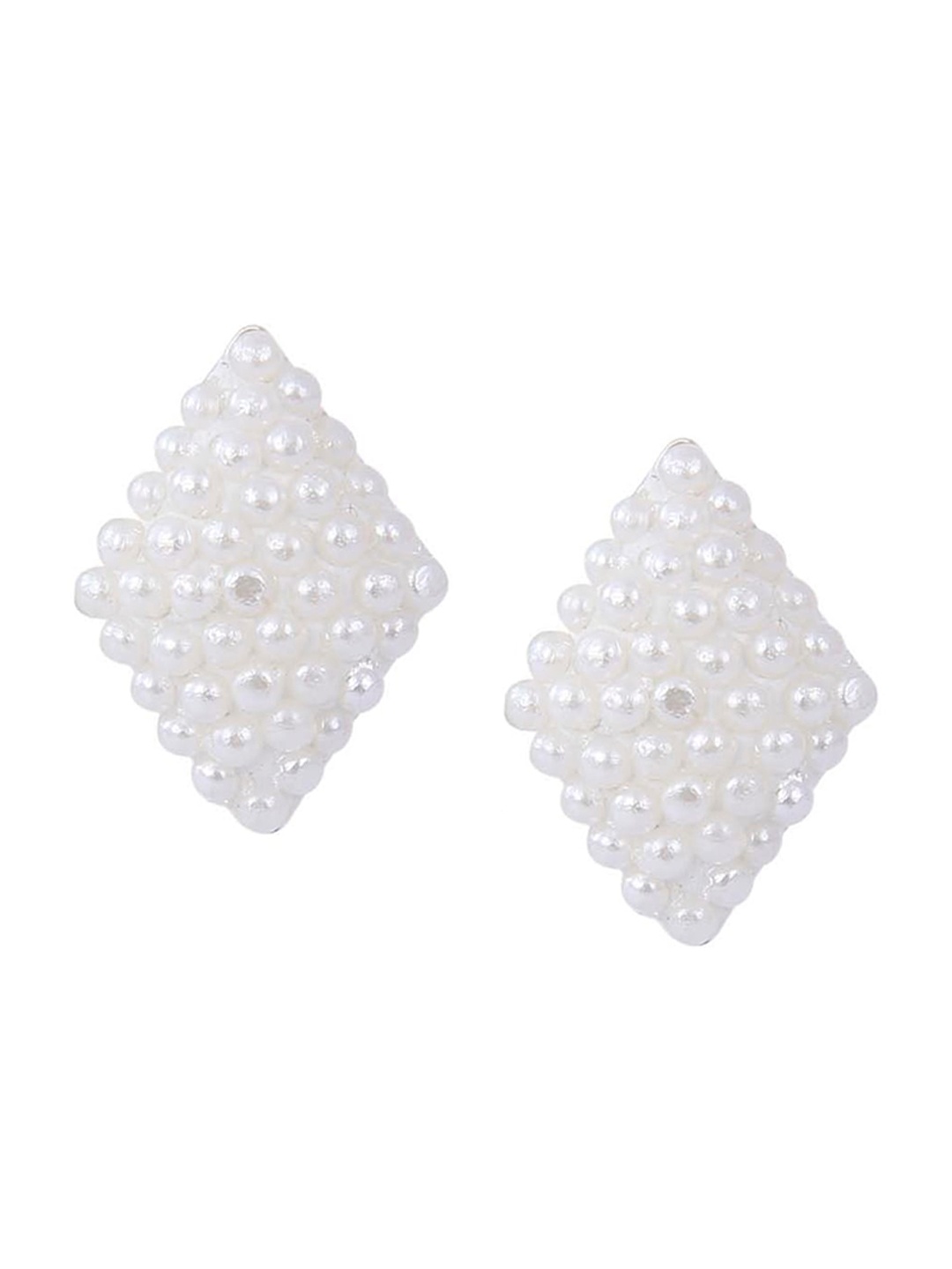 

Abhooshan Sterling Silver Diamond Shaped Studs Earrings