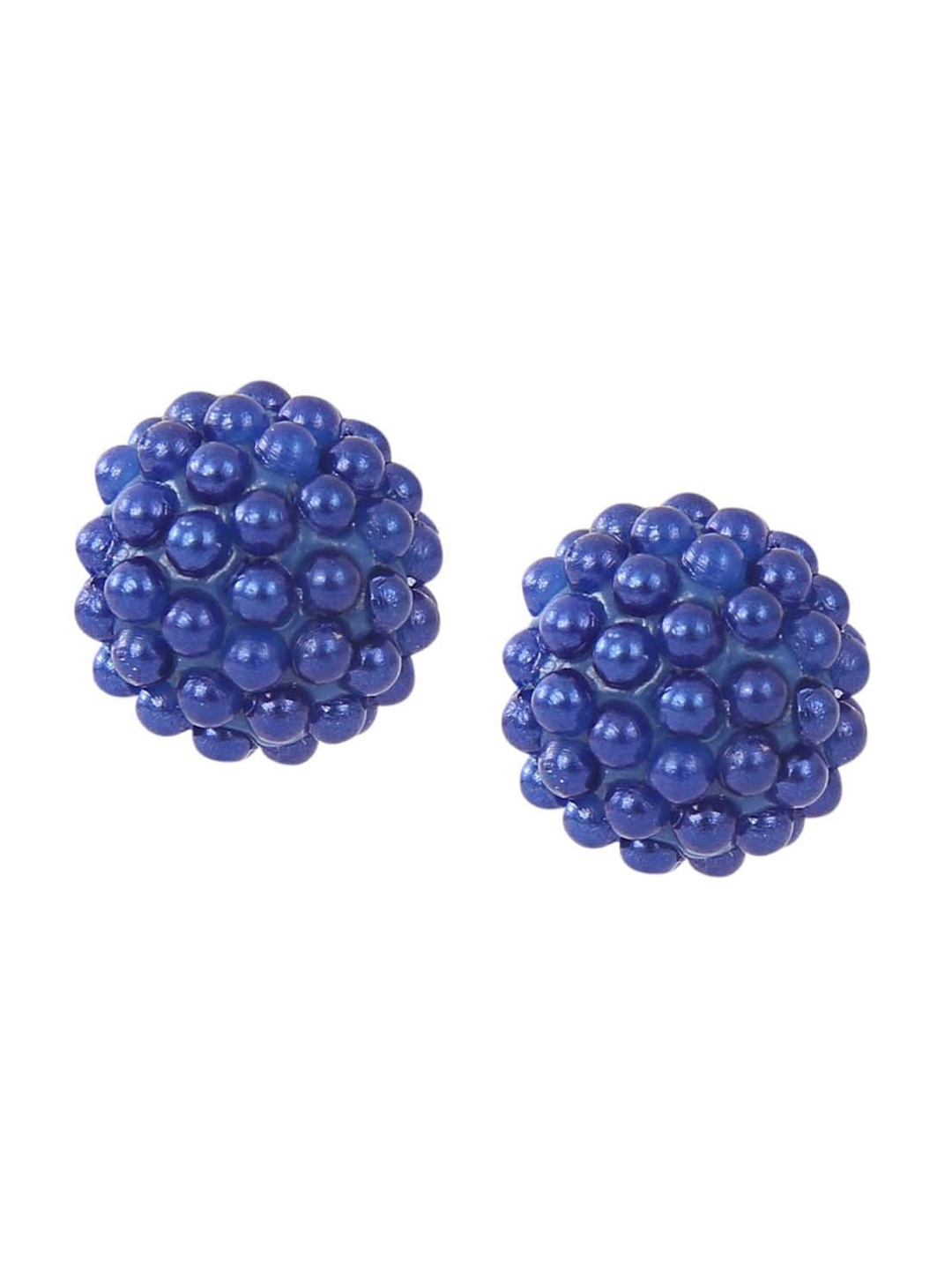 

Abhooshan 92.5 Sterling Silver Circular Pearl Beaded Stud Earrings, Blue