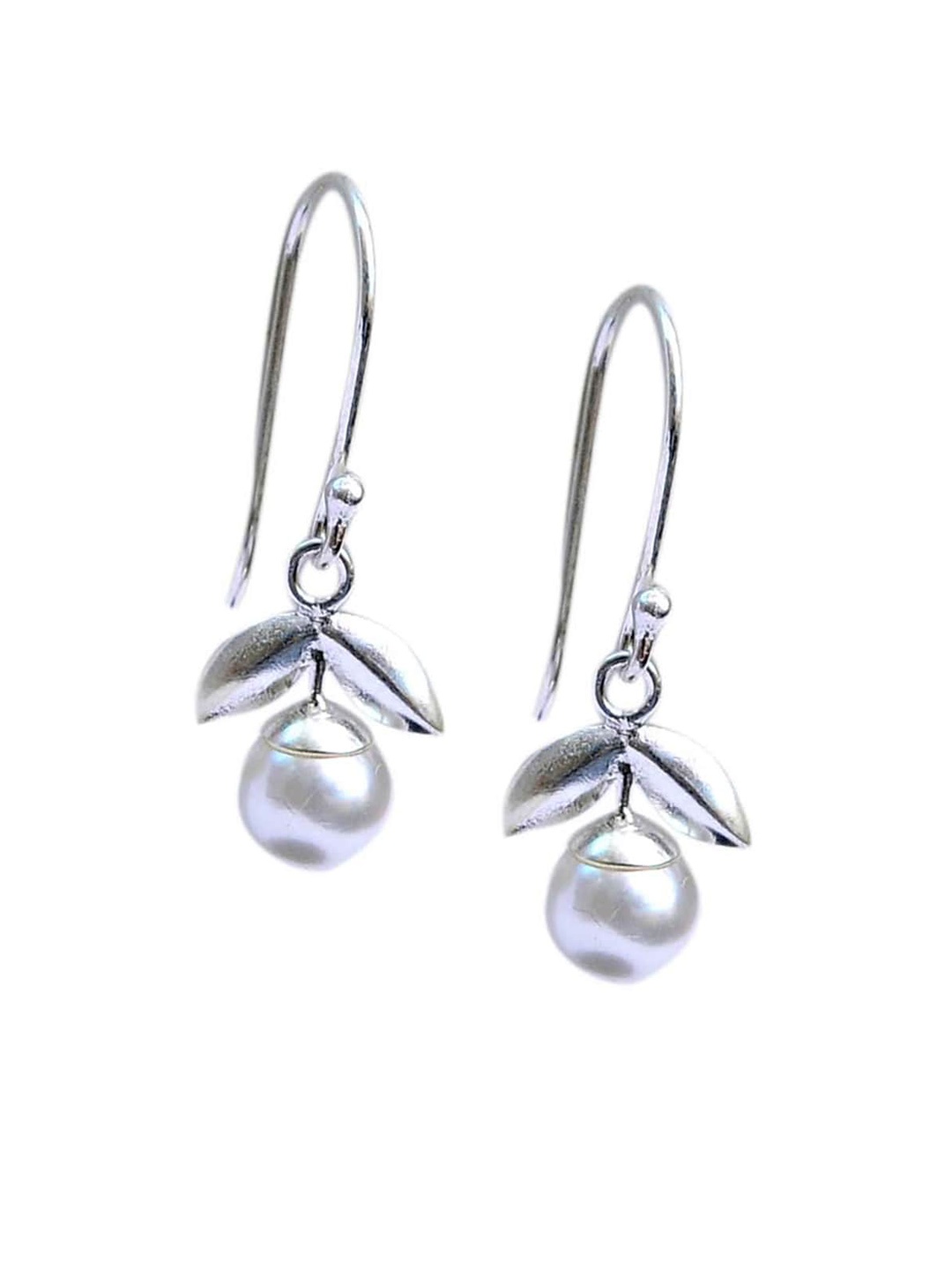 

Abhooshan 925 Sterling Silver Pearls Beaded Studs Earrings, White