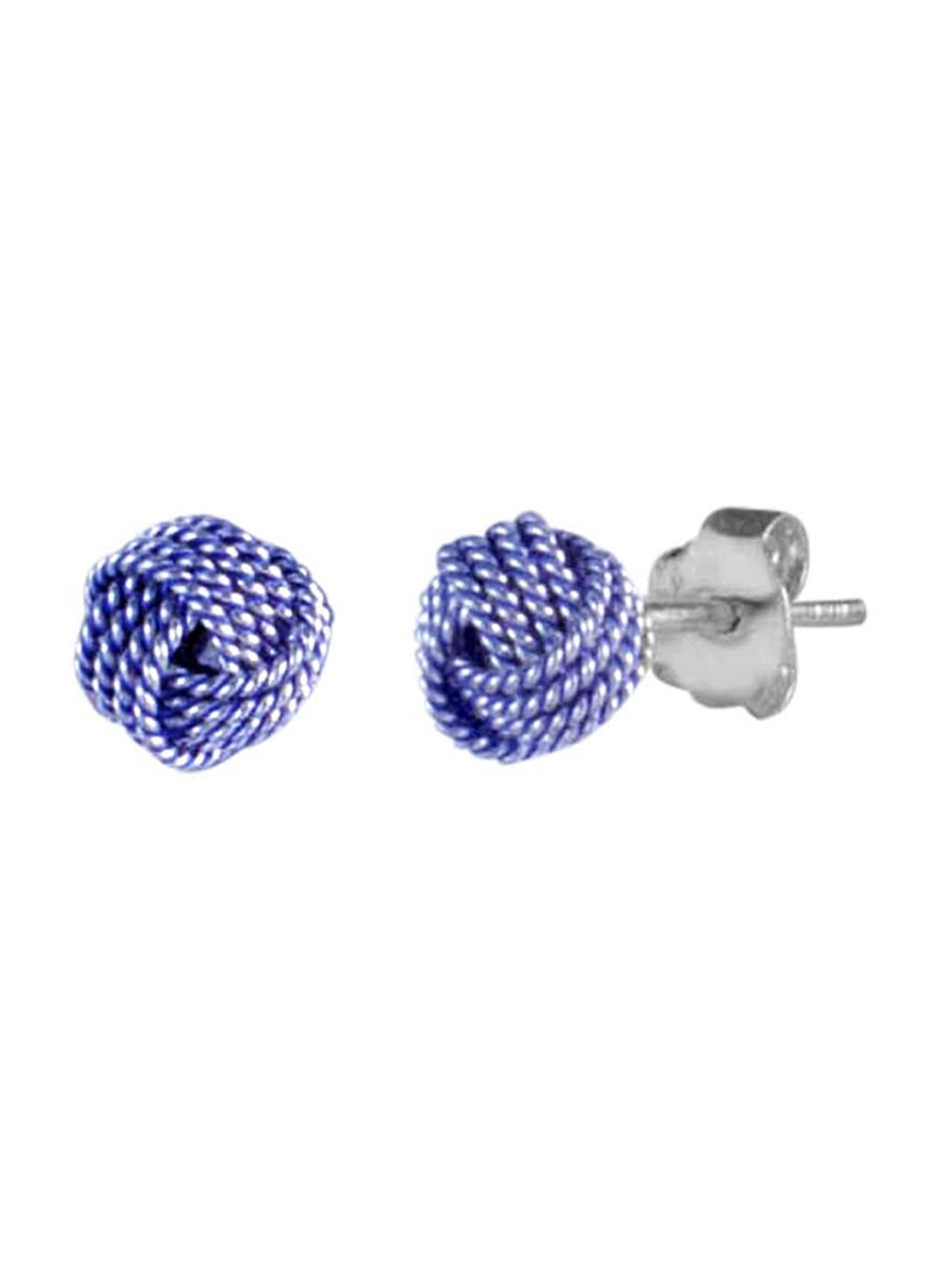 

Abhooshan Sterling Silver Contemporary Twisted Knot Studs Earrings