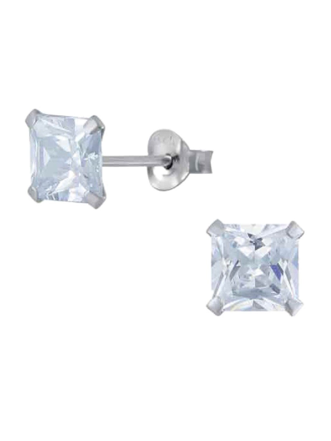 

Abhooshan 925 Silver Square CZ Stud Earrings