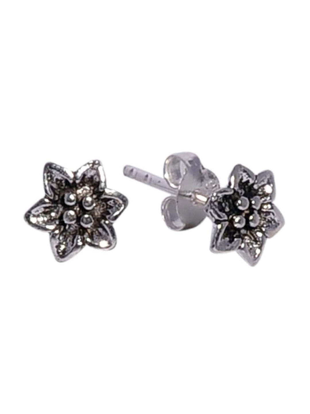 

Abhooshan 925 Sterling Silver Oxidised Contemporary Studs Earrings