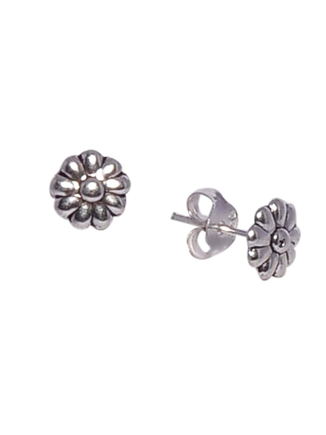 

Abhooshan 925 Sterling Silver Contemporary Oxidised Studs Earrings