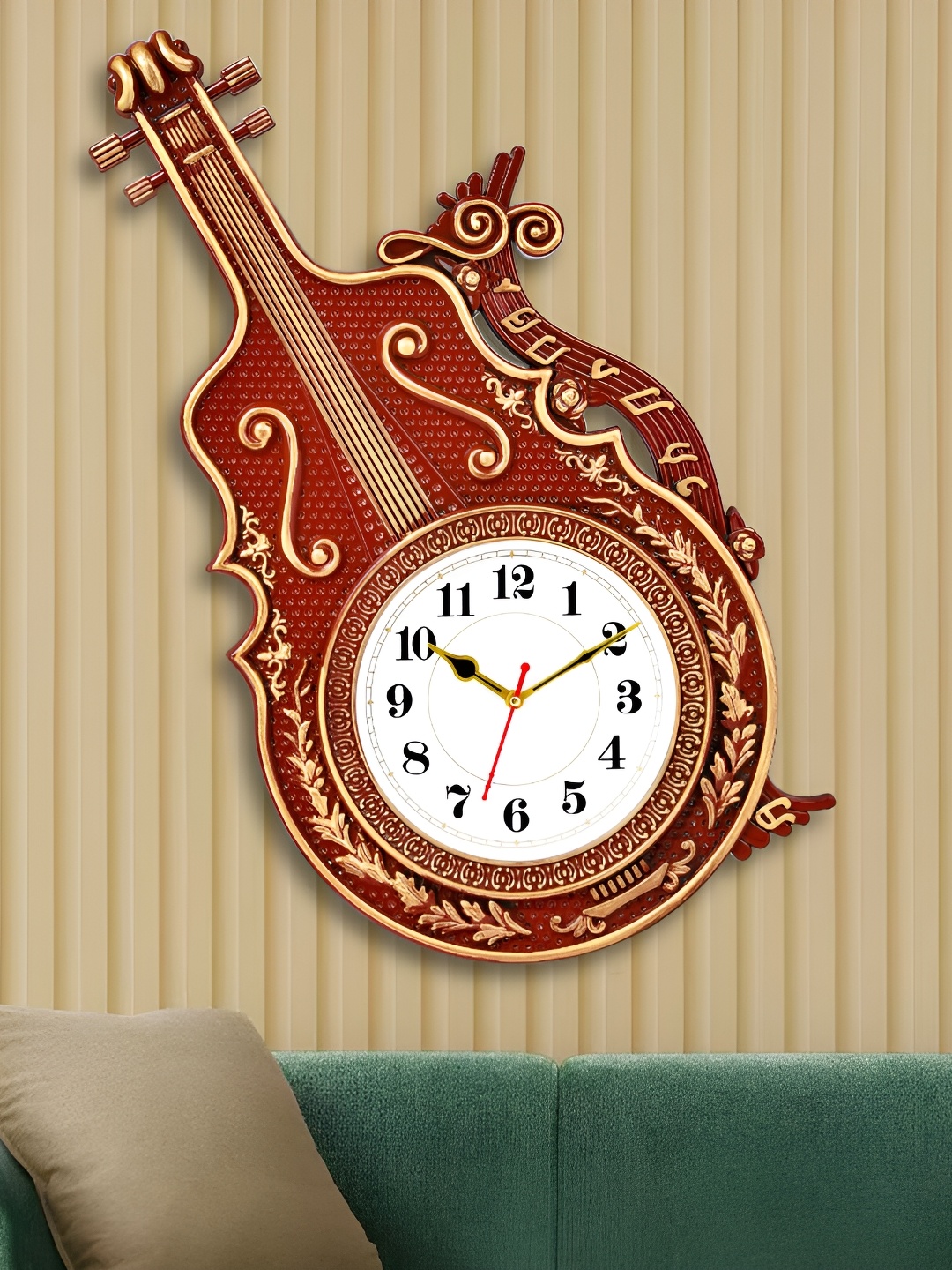 

Attractionz Brown & White Round Textured Analogue Contemporary Wall Clock