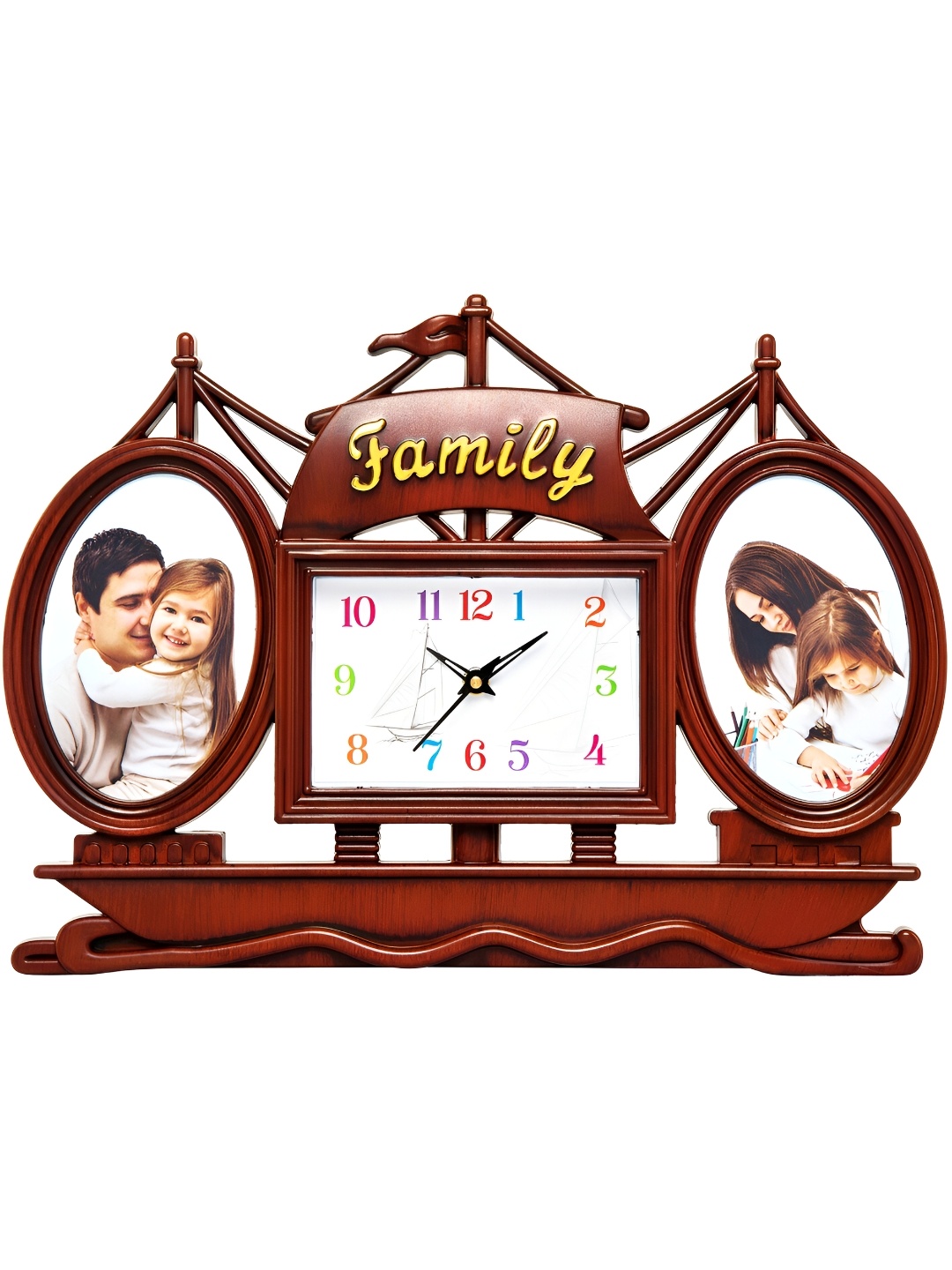 

Attractionz Brown Rectangle Contemporary Wall Clock