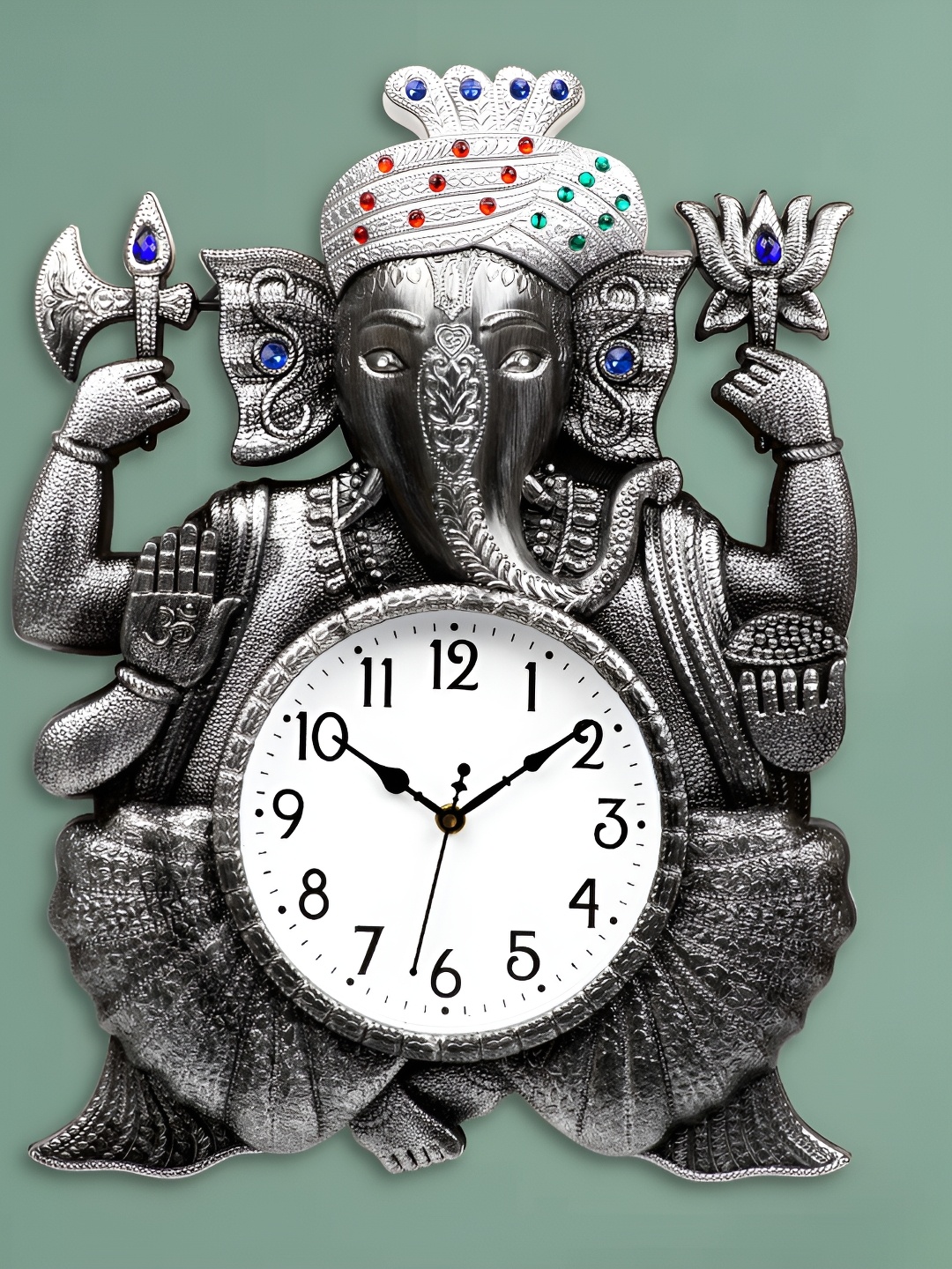 

Attractionz Silver toned & Black Contemporary Wall Clock