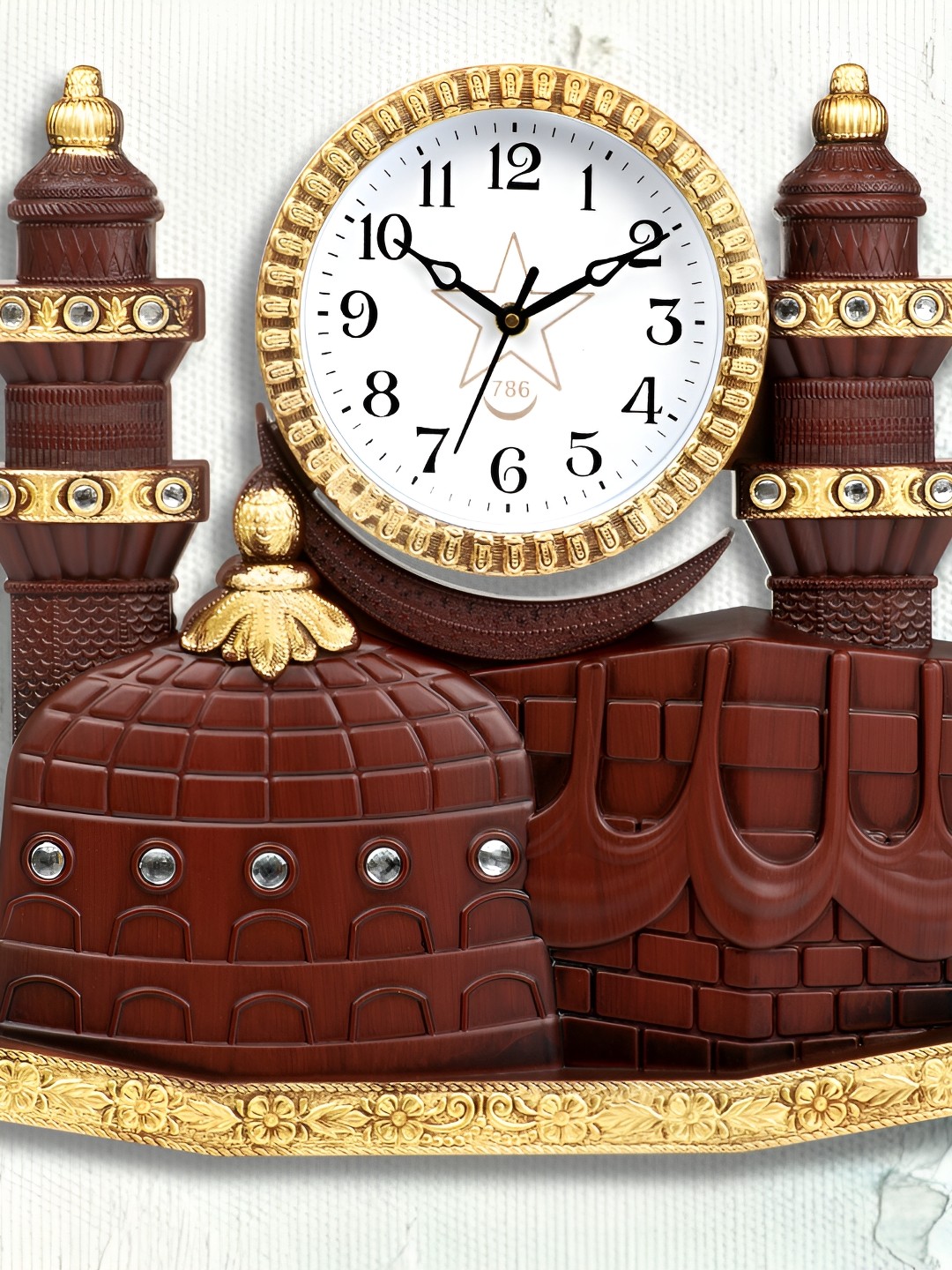 

Attractionz Brown & White Round Textured Contemporary Wall Clock