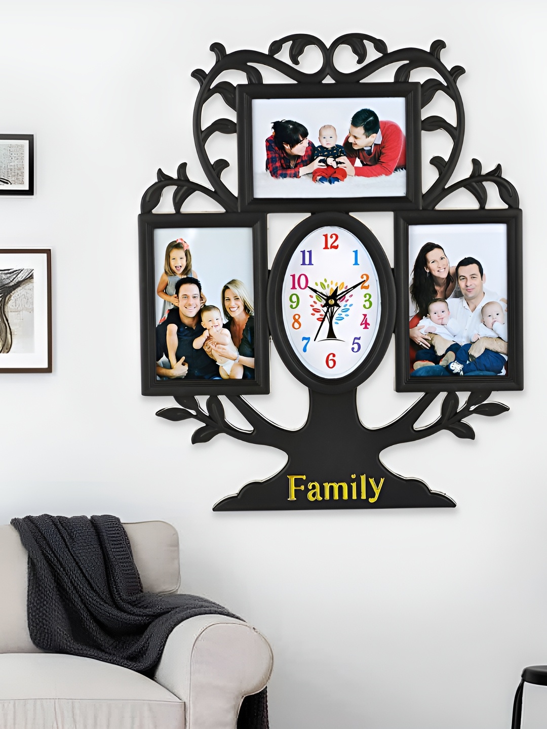 

Attractionz Black Oval Contemporary Wall Clock