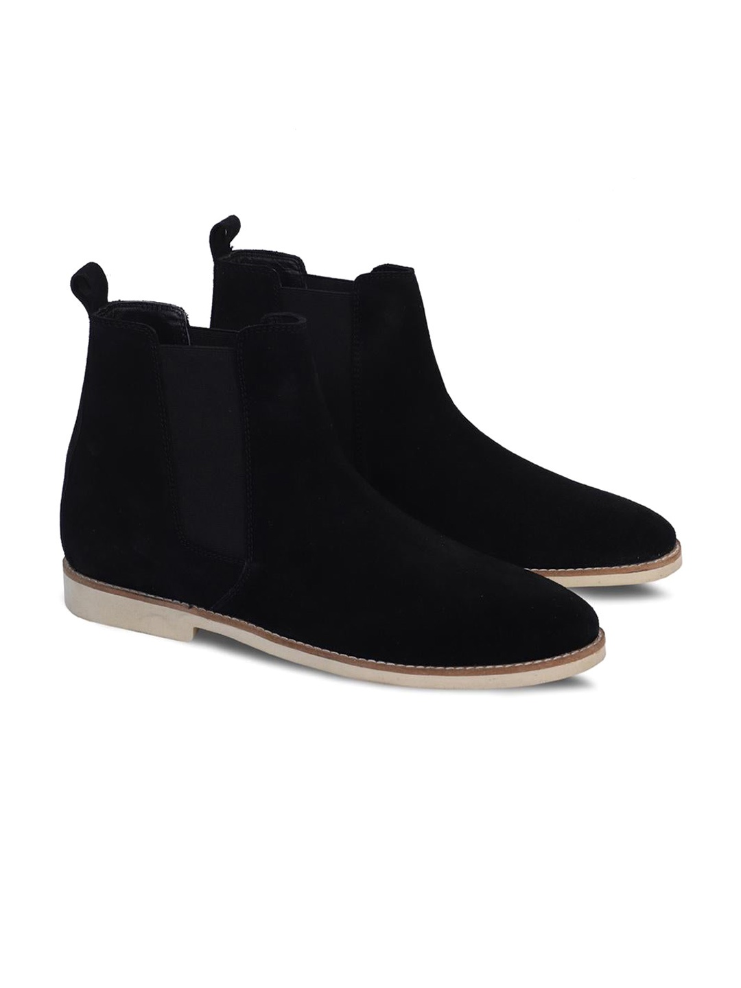 

GRIFFIN Men High Top Flatform Chelsea Boots, Black