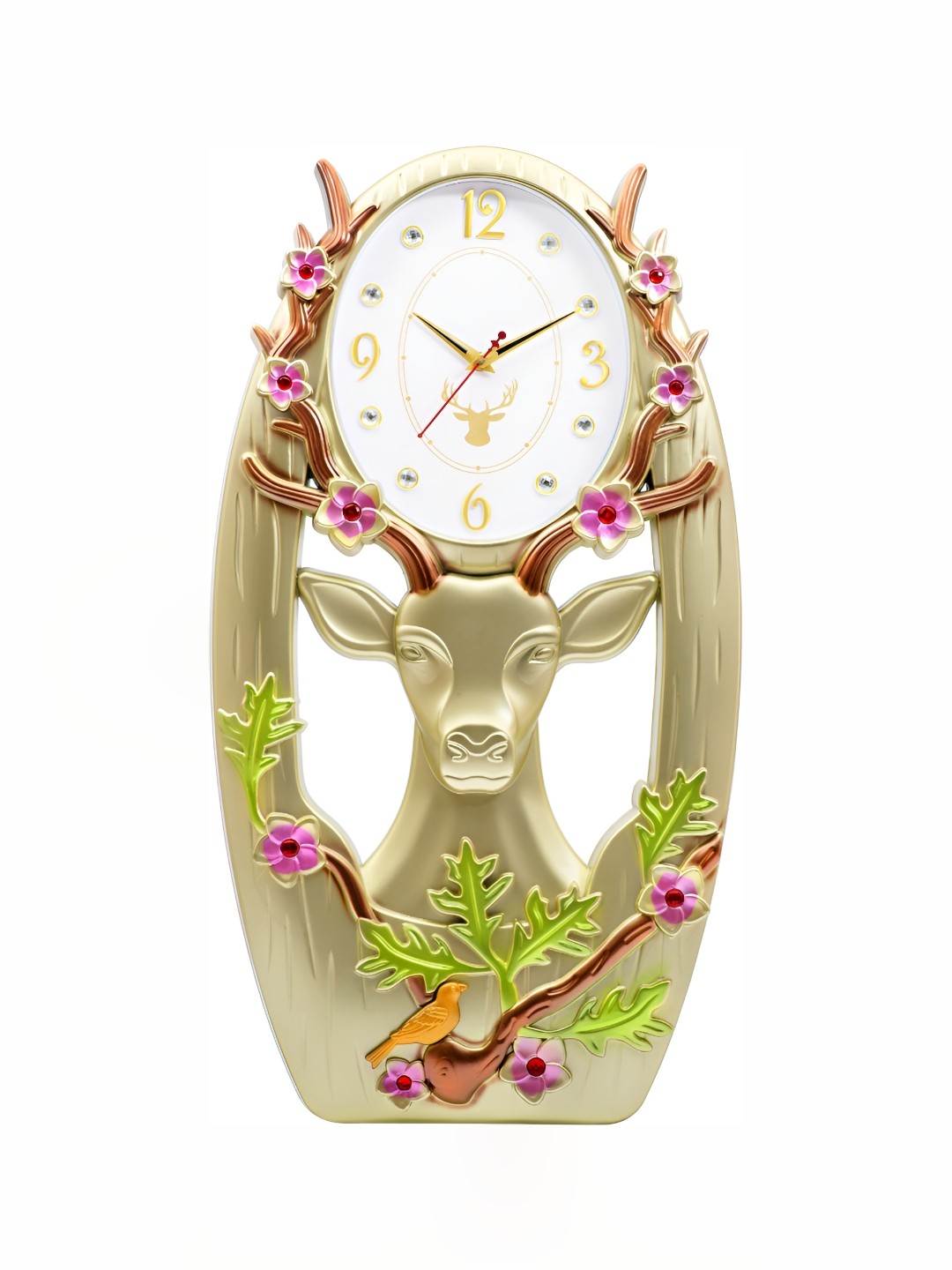 

Attractionz Green & White Textured Oval Shaped Contemporary Wall Clock