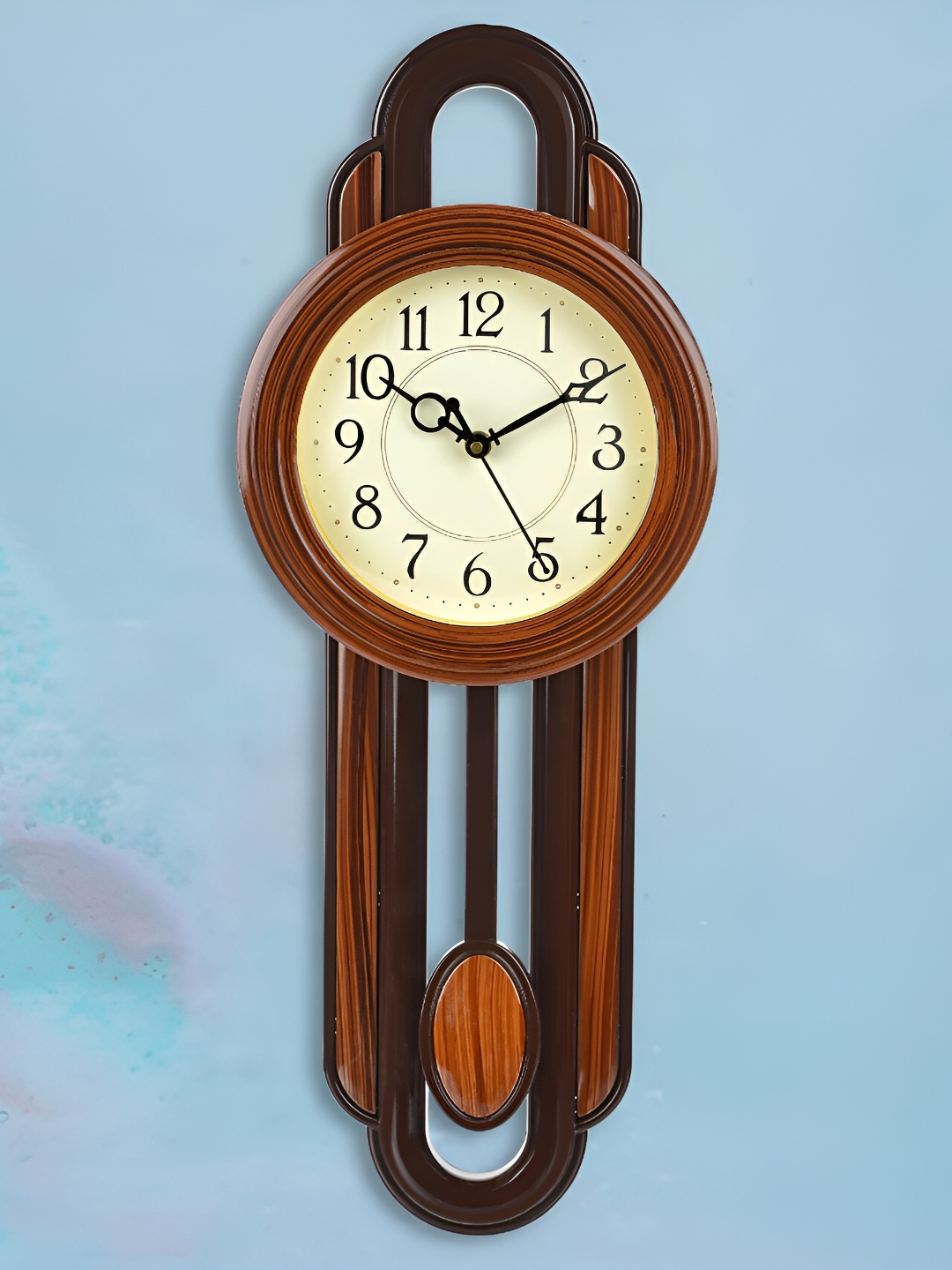 

Attractionz Brown & White Textured Contemporary Wall Clock