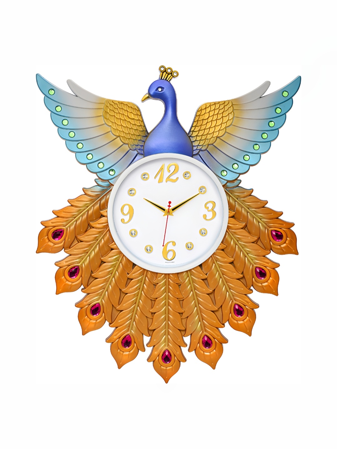 

Attractionz White & Blue Textured Analogue Contemporary Wall Clock