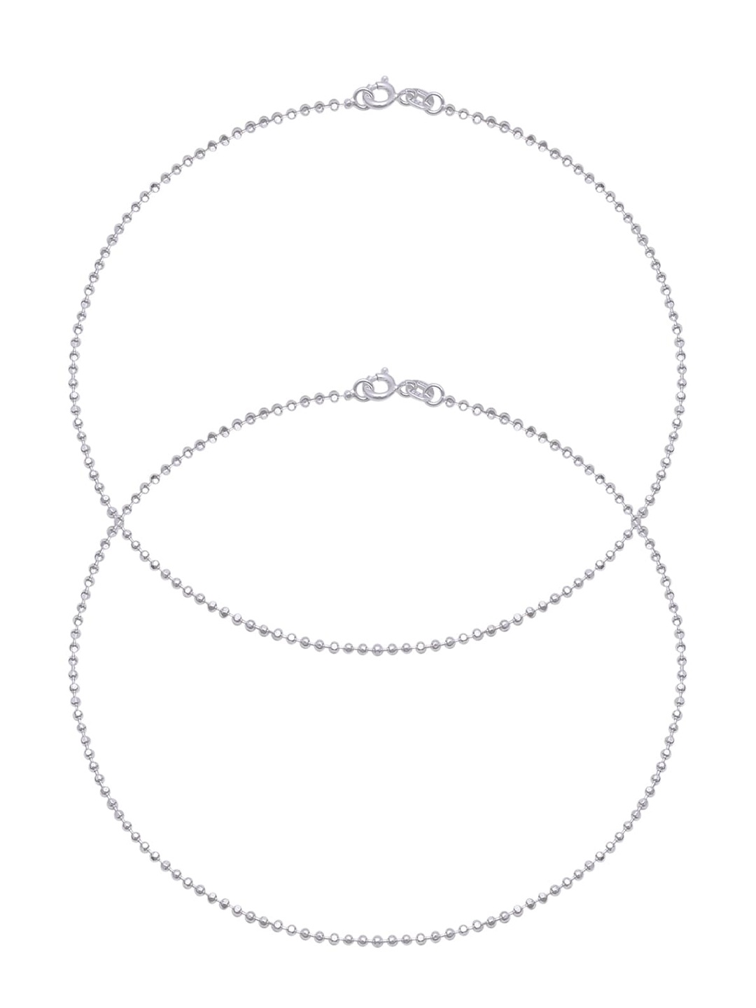 

Abhooshan Set of 2 Silver Silver Anklet