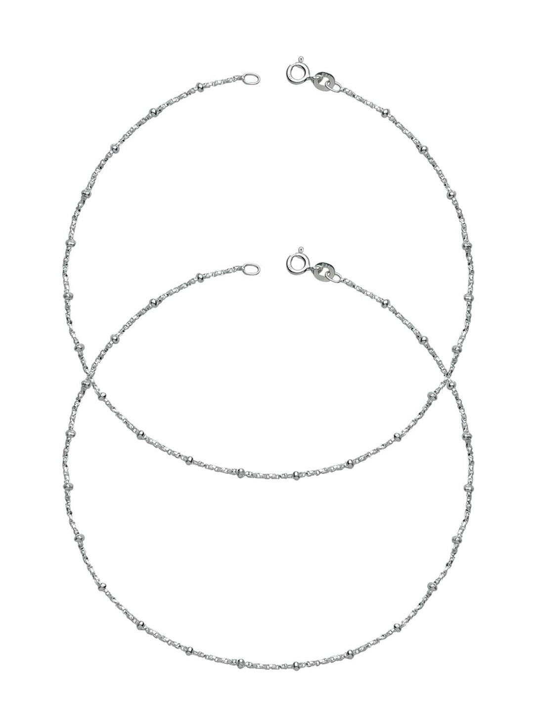 

Abhooshan 92.5 Pair of Payal Anklets, Silver