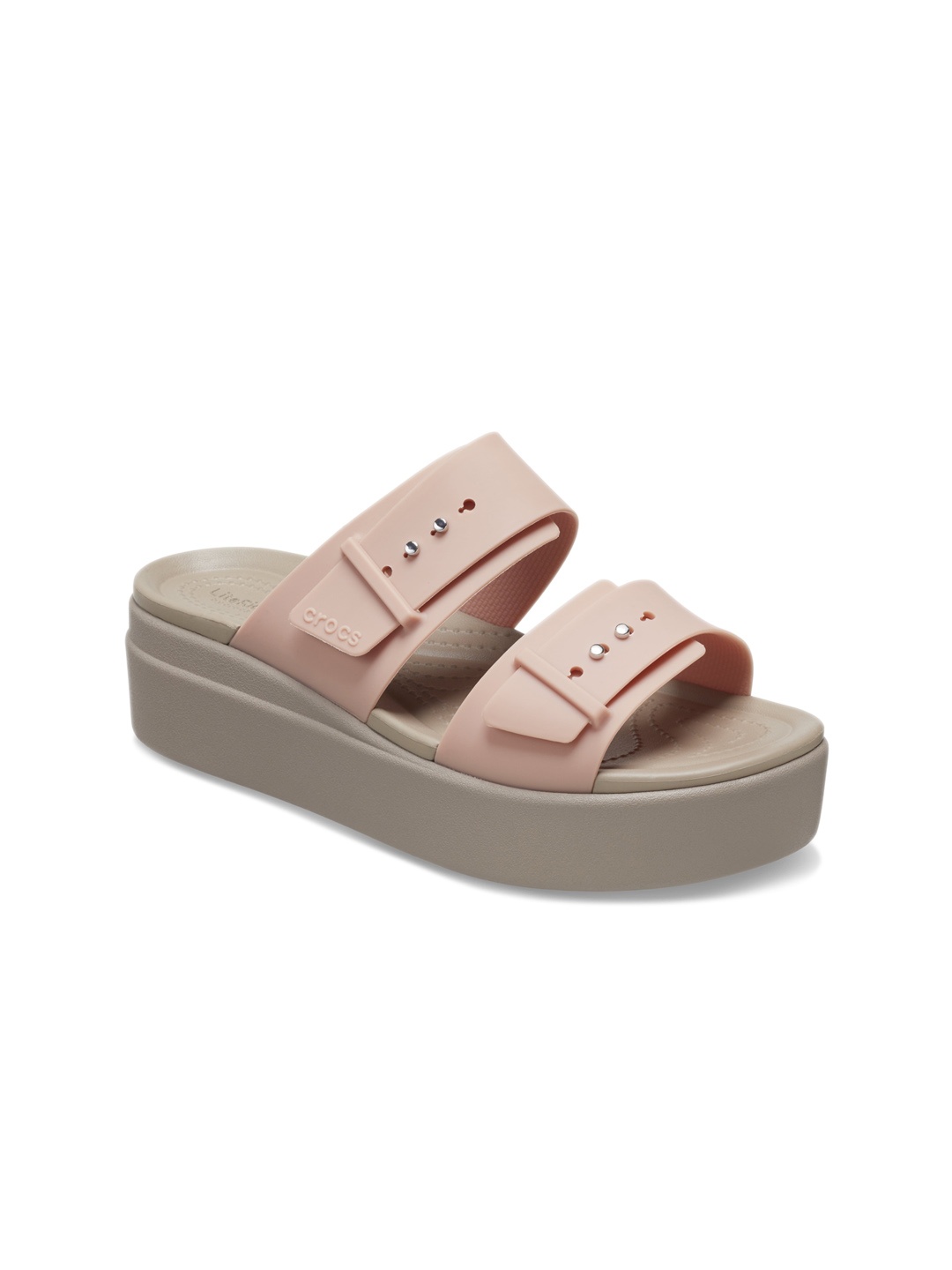 

Crocs Strappy Croslite Flatform Heels, Pink