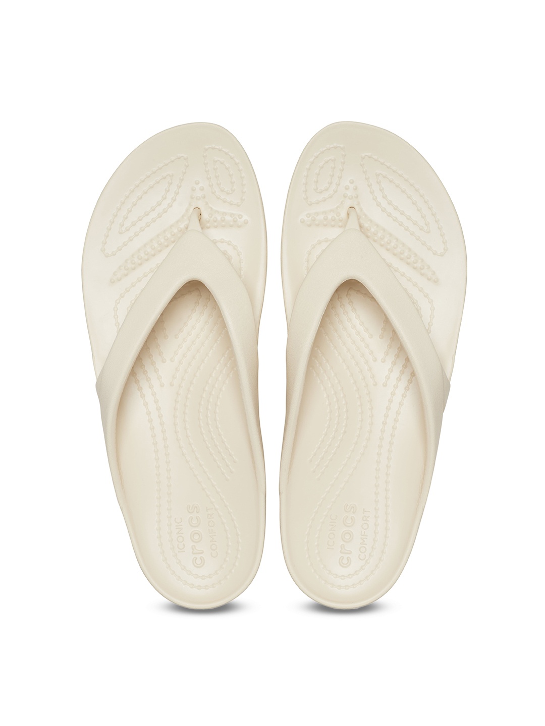 

Crocs Women Croslite Thong Flip-Flops, Off white