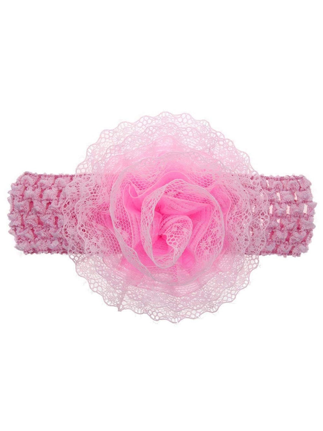 

BAESD Infant Girls Floral Lace Chiffon Hairband, Pink