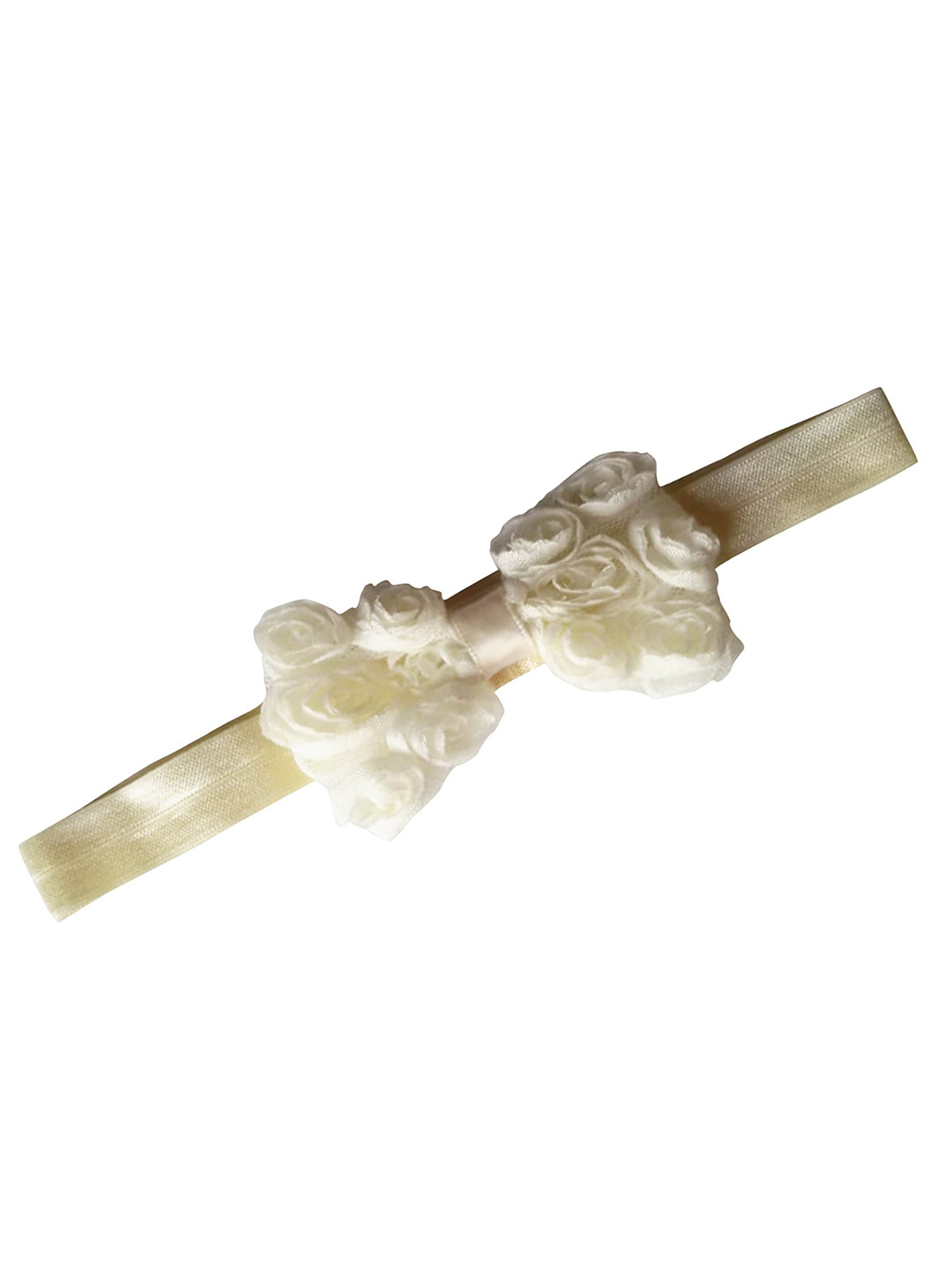 

BAESD Infant Girls Flower Detail Elastic Hairband, Cream