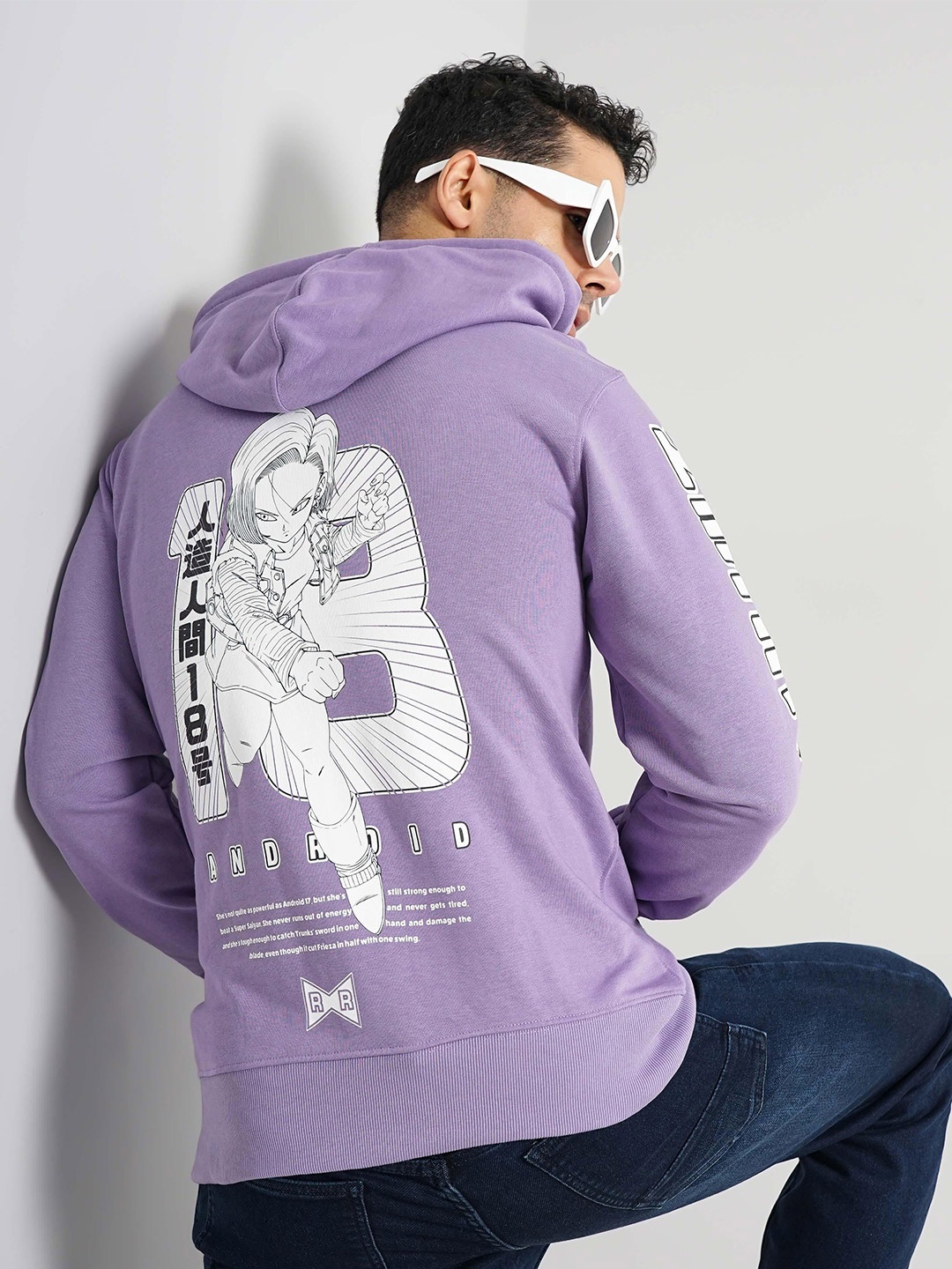 

Celio Dragon Ball Z Printed Hooded Cotton Sweatshirt, Purple