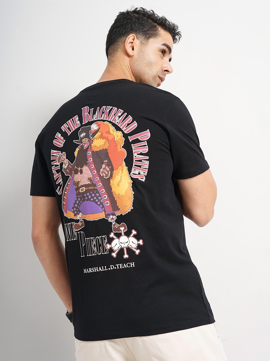 

Celio One Piece Printed Cotton T-shirt, Black