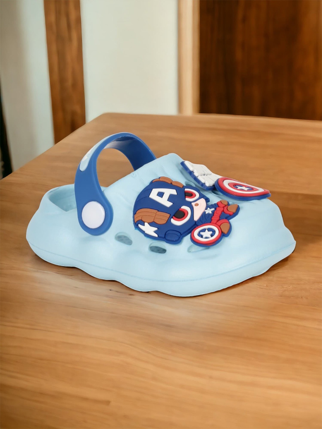 

Lil Lollipop Kids Self Design Anti Slip Clogs, Blue