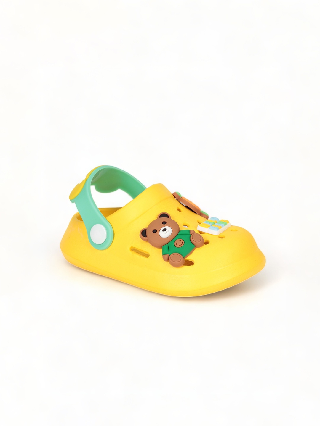 

Lil Lollipop Kids Bear Applique Anti-Slip Clogs, Yellow