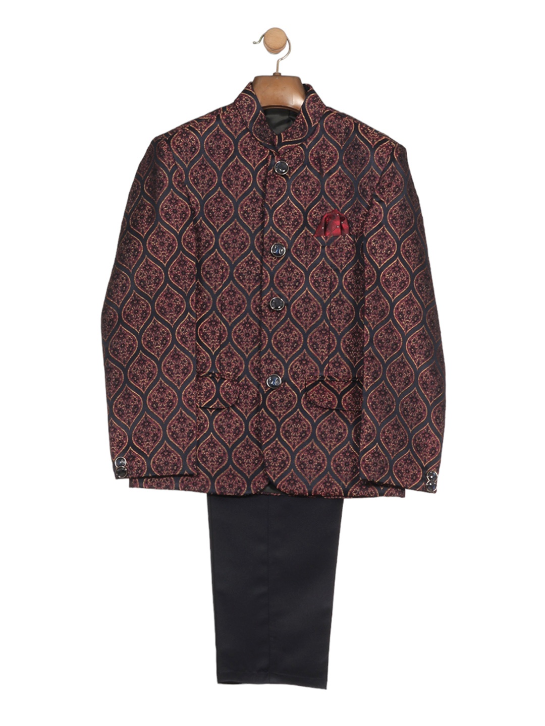 

Lil Lollipop Boys Two-Piece Bandhgala Suit, Maroon