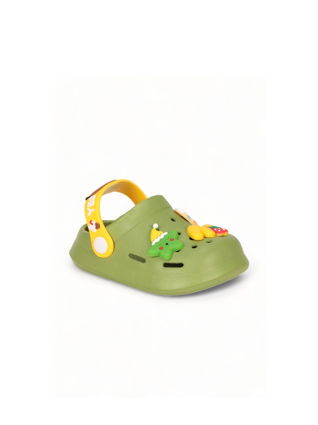 

Lil Lollipop Kids Self Design Anti Slip Clogs, Green