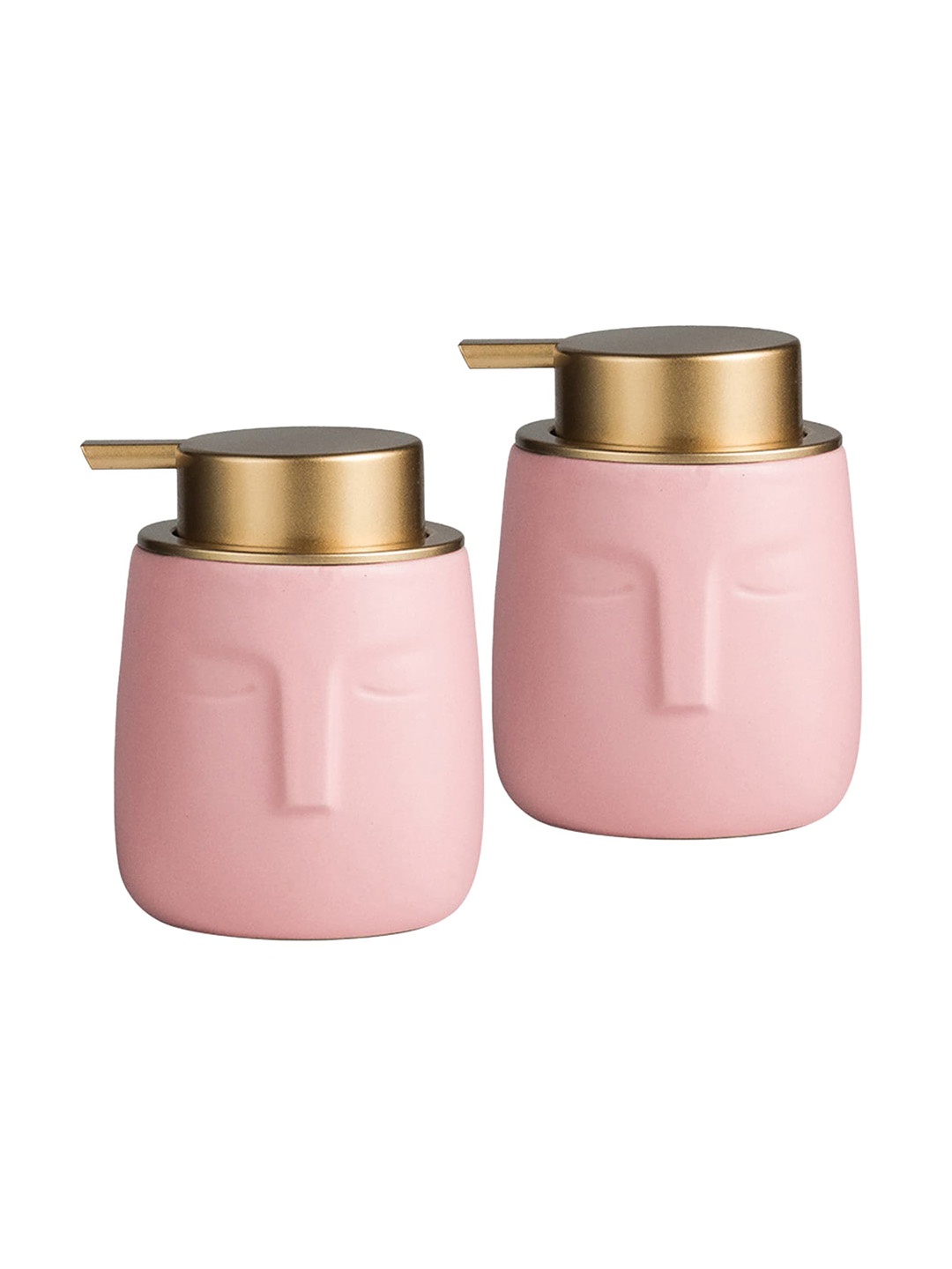 

Ekhasa Pink & Gold Toned 2 Pieces Ceramic Soap Dispensers 300 ml Each